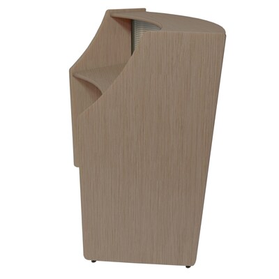 Regency Marque 72"W Curved Plexi Single-Unit Reception Desk, Noble Oak (77310NO)