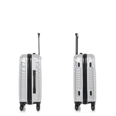 DUKAP Inception 22.04" Hardside Suitcase, 4-Wheeled Spinner, TSA Checkpoint Friendly, Silver (DKINC00S-SIL)