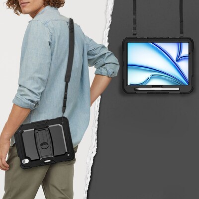 SaharaCase Raider Series Heavy Duty Defense Case for iPad Air 11" (M3/M2), Scorpion Black (TB00422)