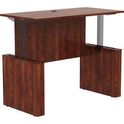 Lorell Essentials Series 60"W Electric Adjustable Standing Desk, Cherry (LLR69570)