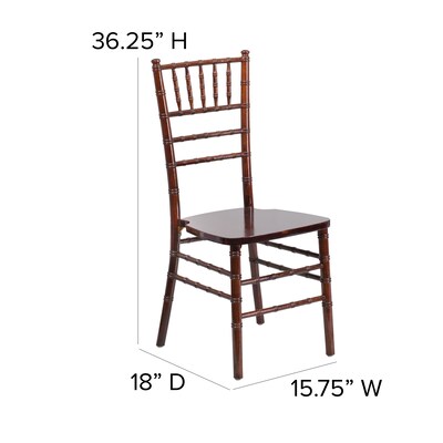 Flash Furniture HERCULES Series Wood Chiavari Chair, Fruitwood, 2 Pack (2XSFRUIT)