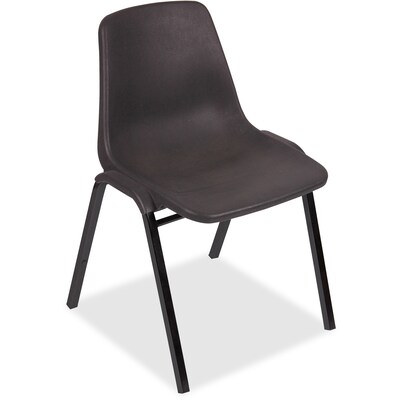 Lorell Molded Stacking Chair, 19.3W x 19.3D x 31H, Black, 4/Carton (LLR85567)