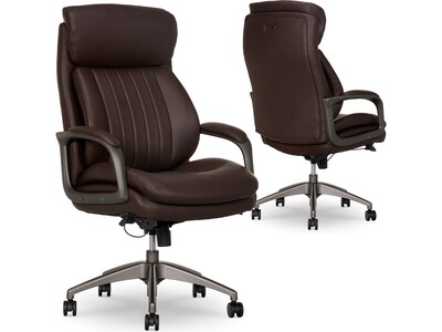 La-Z-Boy Nova Ergonomic Polyurethane Swivel Executive Chair, Brown (52372-BRN)
