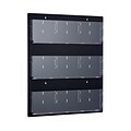 AdirOffice 18 Compartment Hanging Magazine Rack, Black Acrylic (640-2935-BLK)