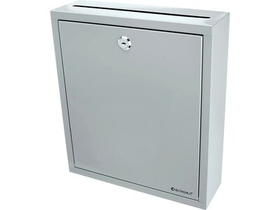 Barska Steel Box Safe with Key Lock, 0.3 cu. ft., Gray (CB12712)