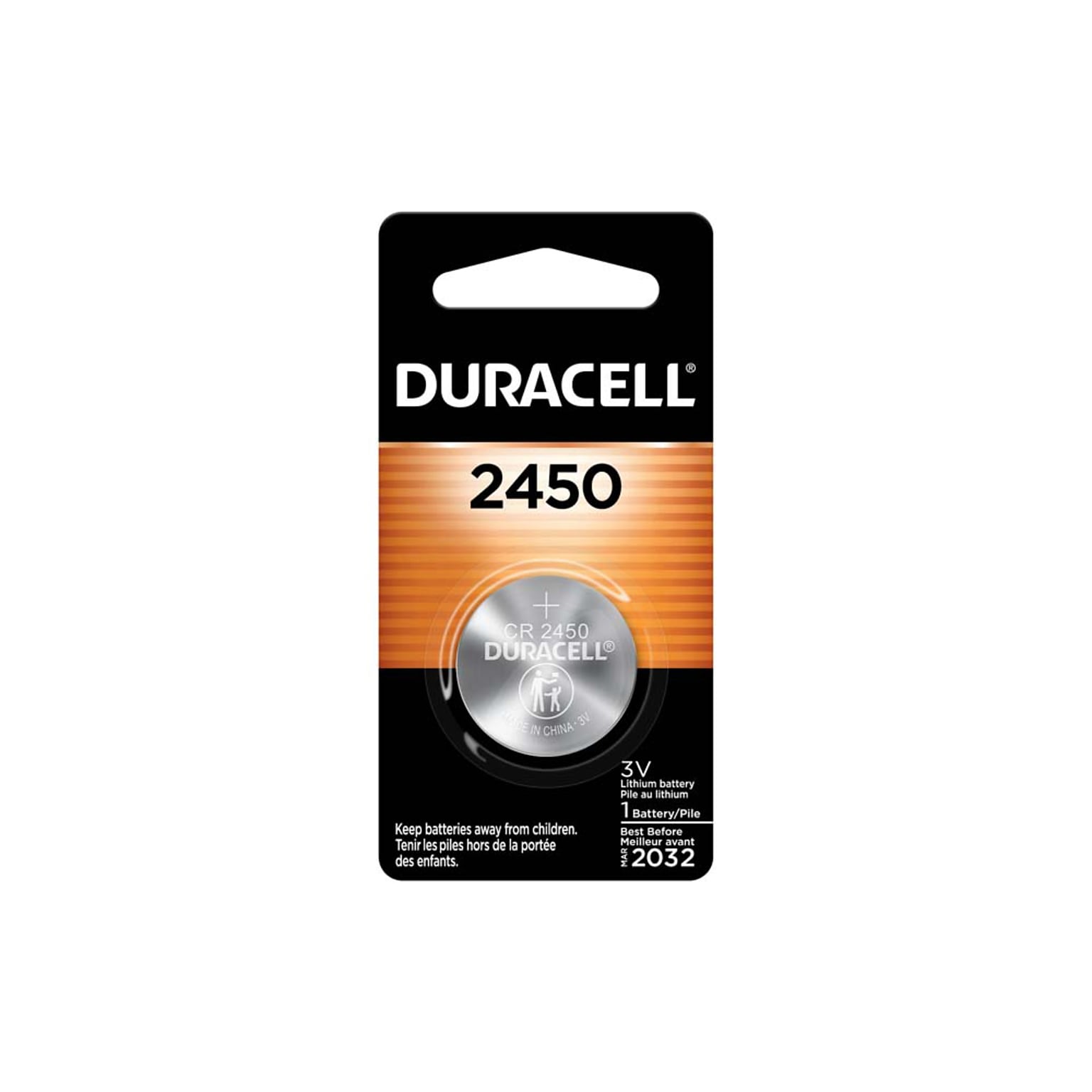 Duracell 2450 Lithium Battery (DL2450BPK)