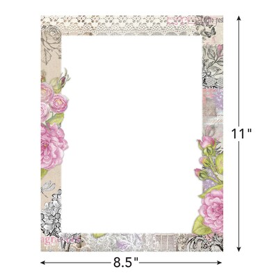 Great Papers Vintage Scrapbook Everyday Letterhead, Multicolored, 50 Sheets/Pack (2025011)
