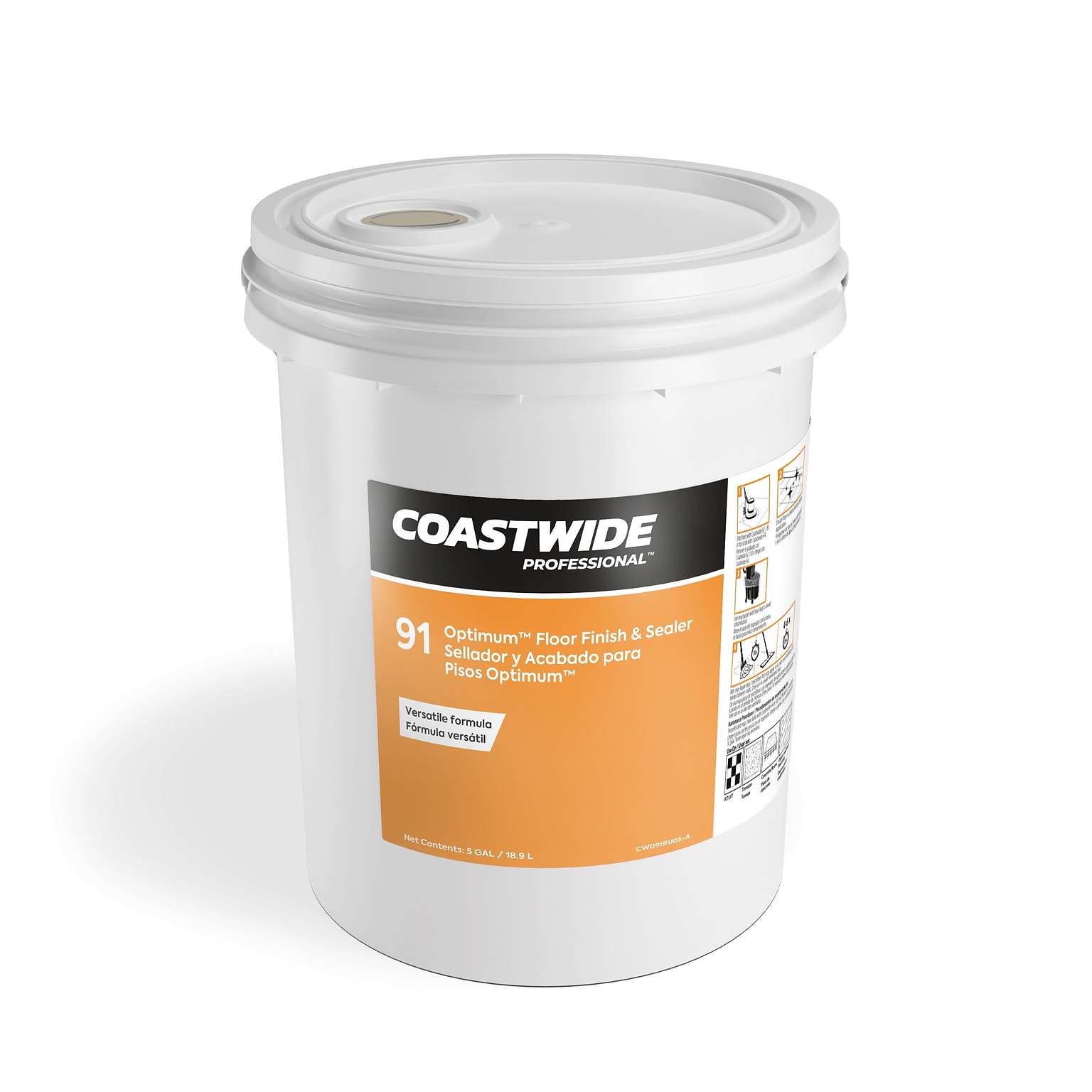 Coastwide Professional™ Optimum™ Floor Finish, 5 gal./18.9L (CW568005-A)