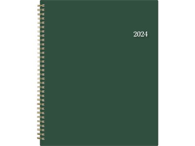 2024 Blue Sky Enterprise 8.5 x 11 Weekly & Monthly Appointment Book, Deep Forest Green (147383)