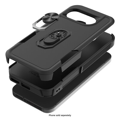 SaharaCase Raider Series Phone Case for Google Pixel 9a, Shock Absorbing, Scorpion Black (CP00793)