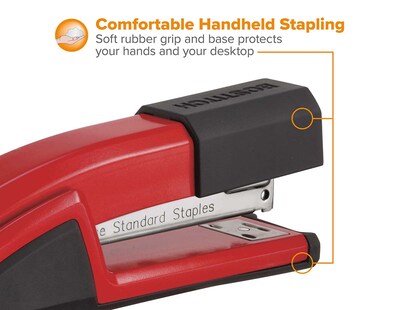 Bostitch Epic Desktop Stapler, 25-Sheet Capacity, Red (B777RED)
