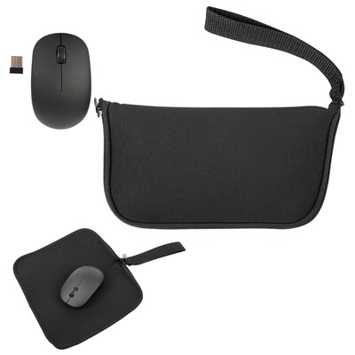 Wireless Mouse with Mousepad Carrying Case