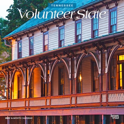 2025 BrownTrout Volunteer State Tennessee Places 12 x 12 Monthly Wall Calendar (9781975483067)