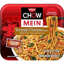 Nissin Chow Mein Teriyaki Chicken Ramen Noodles, 4 oz., 8 Bowls/Carton (08279)