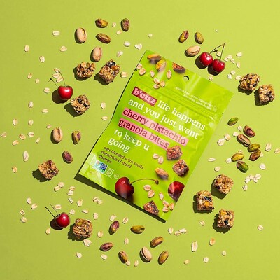 B'cuz Gluten Free Cherry Pistachio Granola Bites, 1 oz., 18 Bags/Box (BCZ-CHE118)