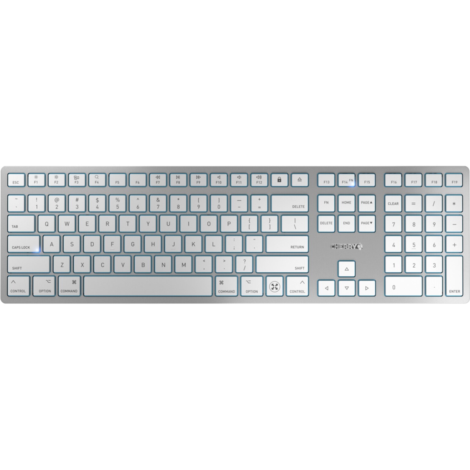 Cherry KW 9100 Slim Wireless Keyboard, Silver Gray (JK-9110US-1)