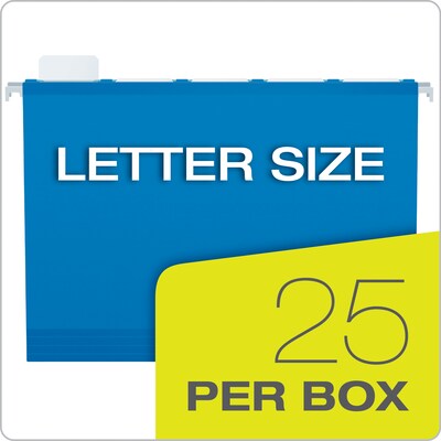 Pendaflex Ready-Tab Extra Capacity Reinforced Hanging File Folders, 5-Tab, Letter Size, Assorted Colors, 20/Box (PFX 42700)