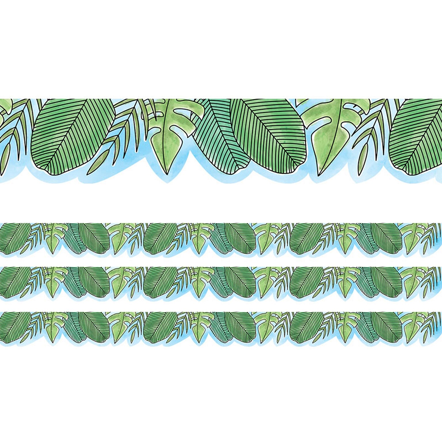 Creative Teaching Press Safari Friends Jumbo Leaves EZ Border, 48 ft., 3 Packs/Bundle (CTP10513-3)