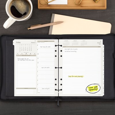 2027 AT-A-GLANCE 11 x 8.5 Daily & Monthly Planner Refill Pages, White/Brown (491-225-27)