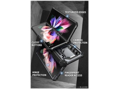 i-Blason Armorbox Black Rugged Case for Samsung Galaxy Z Fold4 (Galaxy2022-ZFold4-5G-Armorbox-SP-Black)