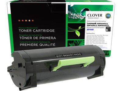 Clover Imaging Group Remanufactured Black High Yield Toner Cartridge Replacement for Lexmark 50F0XA0/50F1X00/60F0HA0/60F1000