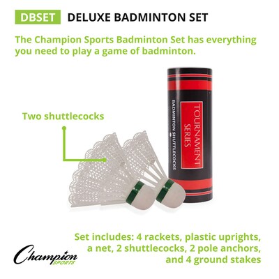 Champion Sports Deluxe Badminton Set, Multicolor (CHSDBSET)