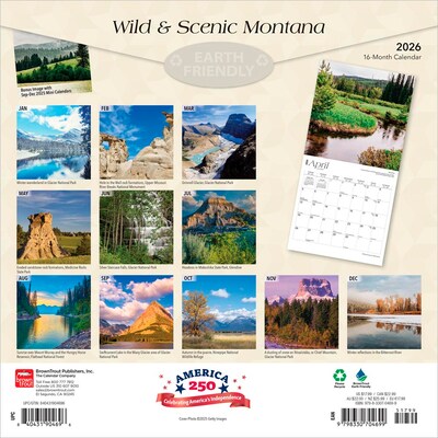 2026 BrownTrout Montana Wild & Scenic 12 x 12 Monthly Wall Calendar (9798330704699)