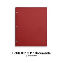 Staples 3-Hole Punched 4-Pocket Paper Folder, Red (ST56209-CC)