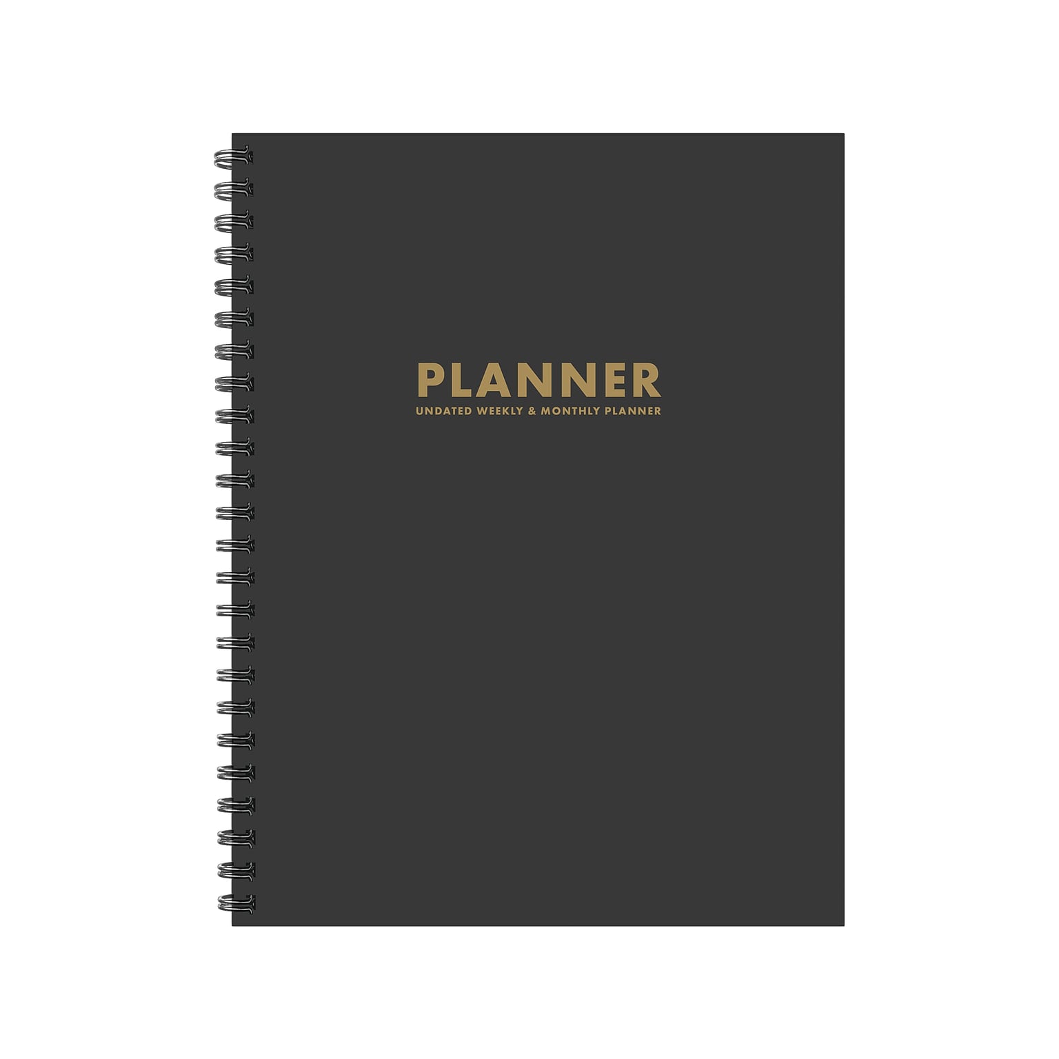 Willow Creek 9 x 11 Weekly & Monthly Planner, Paper Cover, Charcoal Gray (49167)