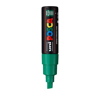 POSCA PC-8K Water Based Paint Marker, Broad Chisel Tip, Green, 2/Pack (UBCPC8KGREEN-2)