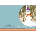 Greetings of the Season - cancer center card - snowman - 7 x 10 scored for folding to 7 x 5, 25 card