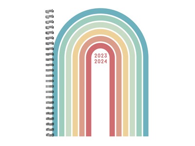 2023-2024 Willow Creek Retro Rainbow 6.5 x 8.5 Academic Weekly & Monthly Planner, Paperboard Cover