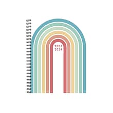 2023-2024 Willow Creek Retro Rainbow 6.5 x 8.5 Academic Weekly & Monthly Planner, Paperboard Cover