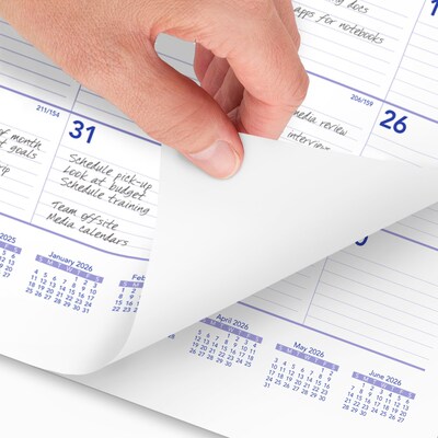 2025-2026 AT-A-GLANCE 15" x 12" Academic Monthly Wall Calendar, Purple/Red (AY8-28-26)