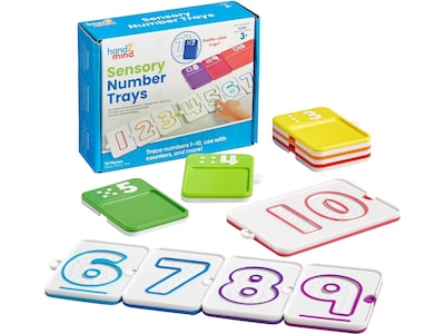 hand2mind Sensory Number Trays, 10/Set (96237)