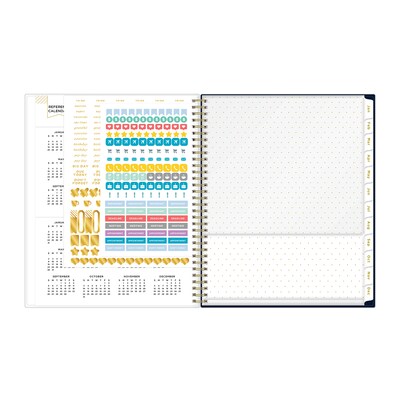 2026 Blue Sky Day Designer Secret Garden 8.5" x 11"  Weekly & Monthly Planner, Plastic Cover, Multicolored (140101-26)