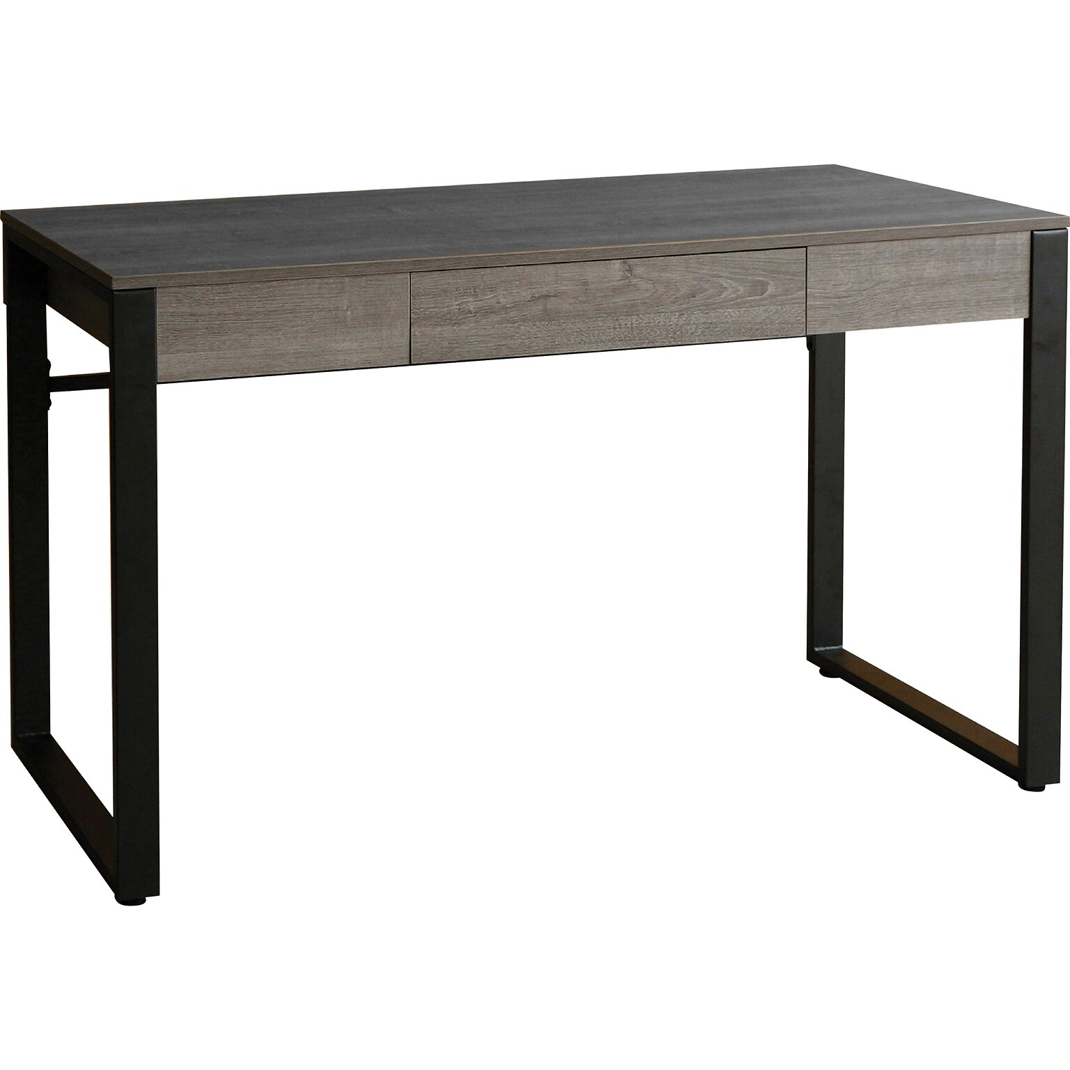 Lorell SOHO 47 W Desk with Center Drawer, Weathered Charcoal Laminate (LLR97618)
