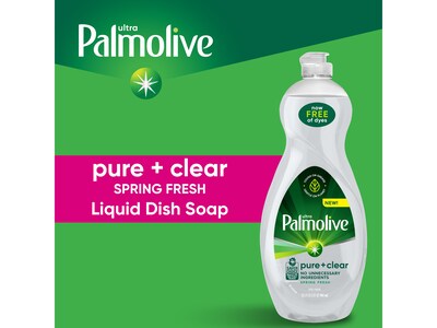 Palmolive Ultra Pure + Clear Dish Soap, Spring Fresh, 32.5 fl. oz., 9/Carton (US04272ACT)