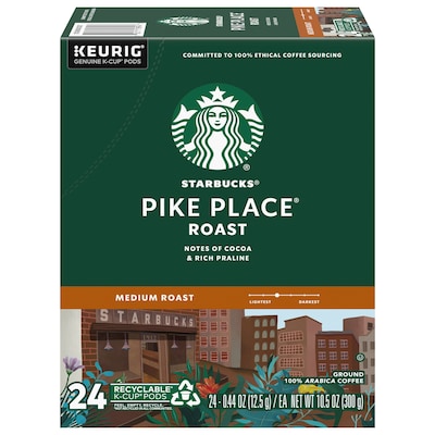 Starbucks Pike Place Coffee Keurig K-Cup Pods, Medium Roast, 24/Box (SBK18994) | Quill