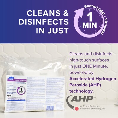 Oxivir Disinfecting Wipes Refill, Fresh Citrus Scent, 160 Wipes/Container, 4/Carton (100823906)