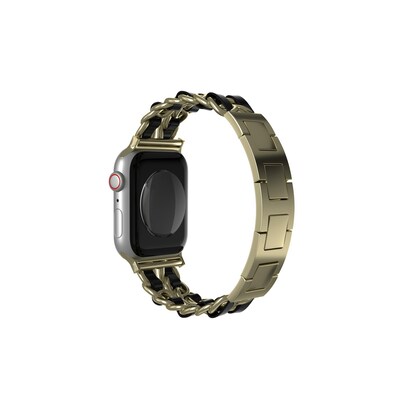 LAX Stylish Metallic Band for Apple Watch, Yellow Gold