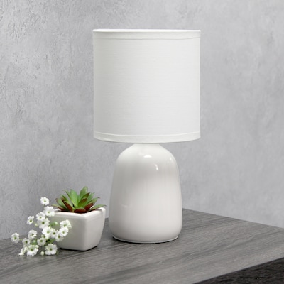 Simple Designs Table Lamp, Off White (LT1134-OFF)