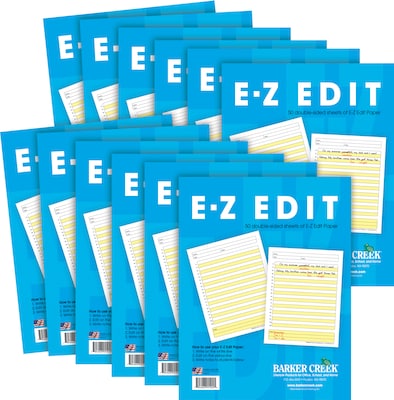 Barker Creek E-Z Edit Paper, 20 lbs., 8.5 x 11, 600 Sheets/Pack (BC550212)