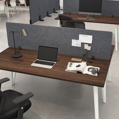Bush Business Furniture Fabric Privacy Panel, 17.5H x 70W, Cool Charcoal (PSP170CL-03)