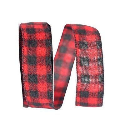 JAM Paper Ribbon, Red/Charcoal Black Buffalo (52640348886)