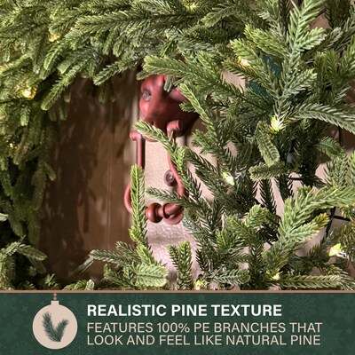 Fraser Hill Farm 36” Real Feel Pre-Lit Artificial Wreath (FFRF036W-5MGR)