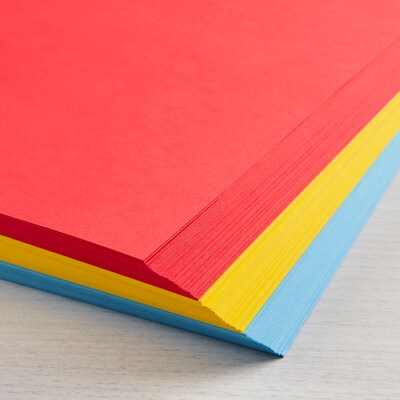 Astrobrights Primary Power 65 lb. Cardstock Paper, 8.5" x 11", Assorted Colors, 150 Sheets/Pack (91048)