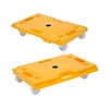 Mount-It! Small Platform Mover Dolly, 220 lb. Capacity, Yellow, 2/Pack (MI-928)