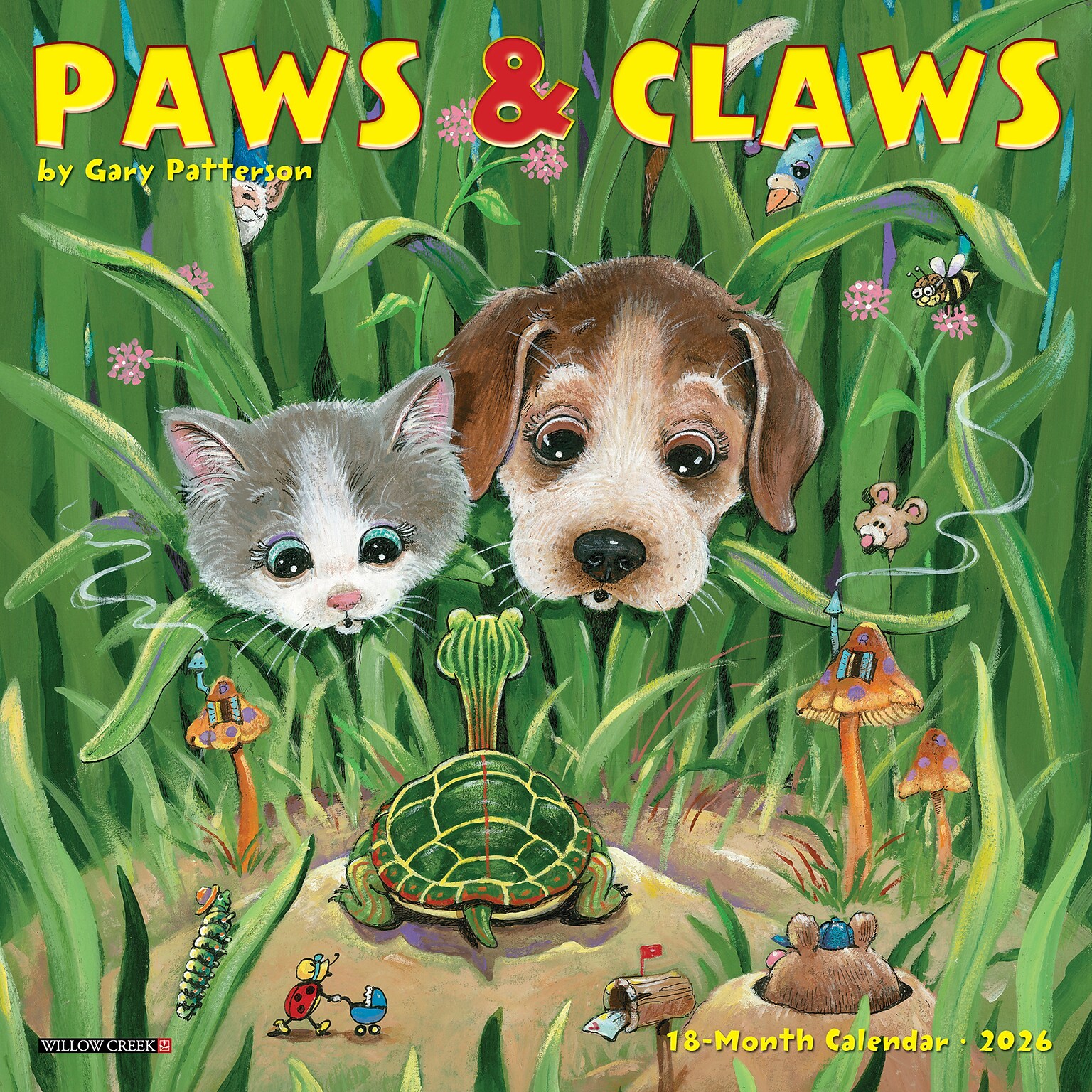 2026 Willow Creek Paws & Claws by Gary Patterson 7 x 7 Monthly Wall Calendar (53706)