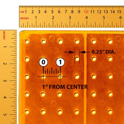 Azar Studio Base 60" x 17" Pegboard Floor Display, Orange (700770-ORG-6C50)